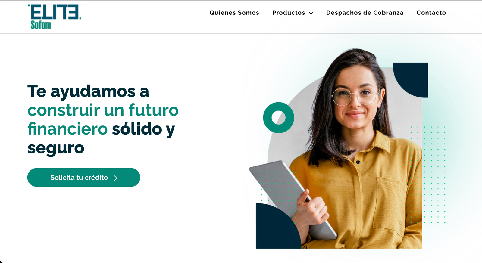 Sitio web ELITE Sofom desarrollado por Nuvex