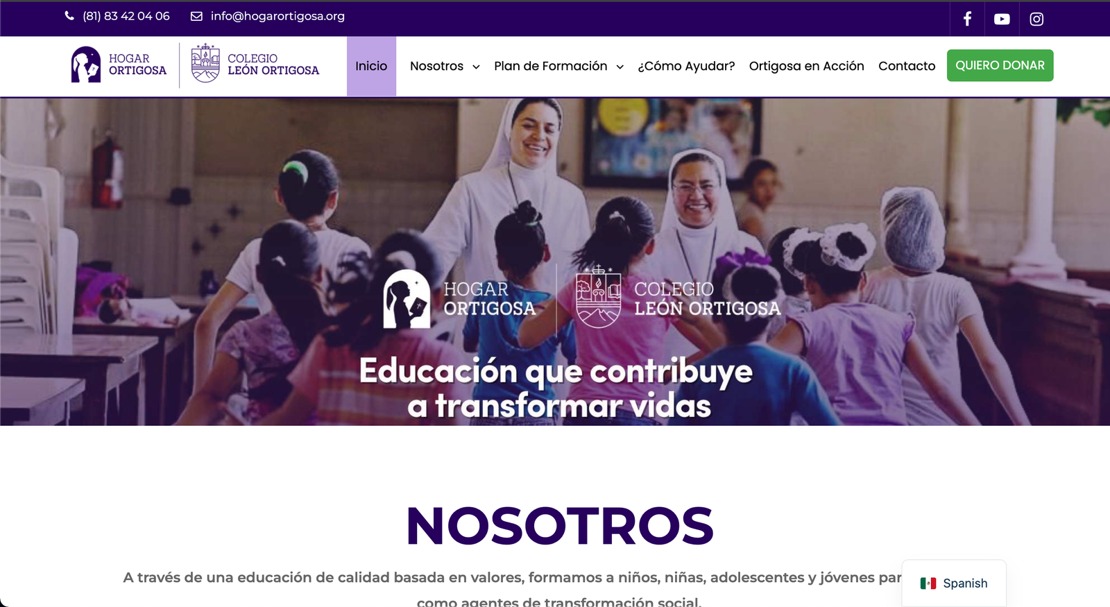 Sitio web Hogar Ortigosa desarrollado por Nuvex