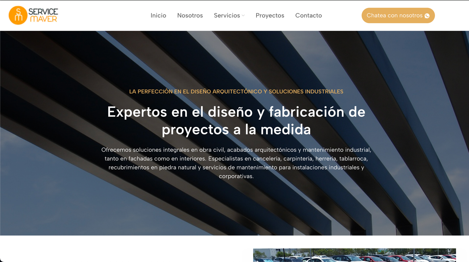 Sitio web de Service Maver desarrollado por Nuvex